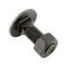 Carriage Bolt W/Hex Nut DIN 603/555 M16 x 2.00 x 45mm 3.6 or 4.6 Steel Plain DIN 603/555/4.6 M16X45 by Spaenaur Inc.