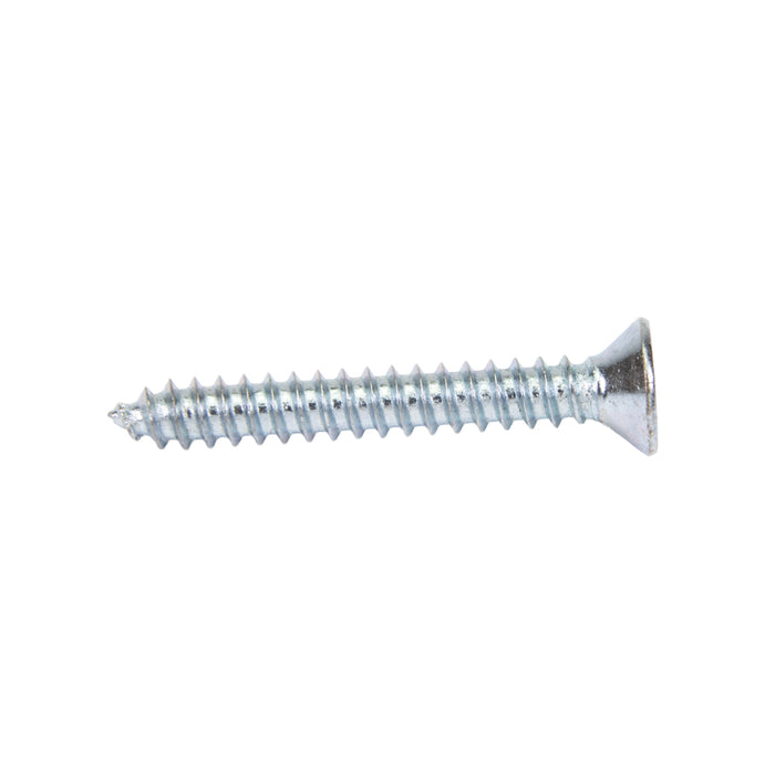 Tapping Screw, Flat Head Security Hex Socket Drive, #10 x 2" Length, Steel Zinc Plated