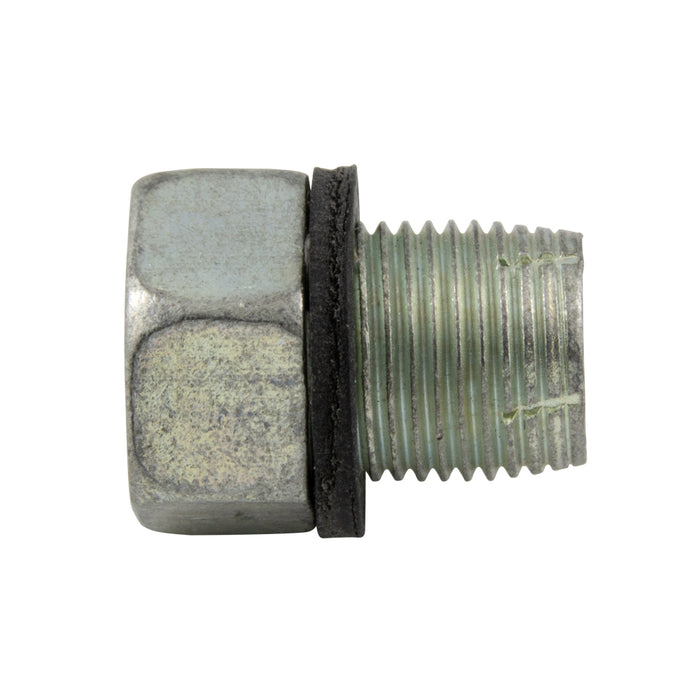 Self-Tapping Drain Plug with Fibre GAsket 1/2"-20 Triple Oversize Low Carb Steel Case Hard Zinc PLTD by Spaenaur Inc.