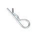 Attache pour goupille d'attelage, fil métallique de 3 mm (longueur de 60 mm entre l'œillet central et l'extrémité de la goupille) en acier zingué par Spaenaur Inc.