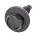 Sems Indented Hex Hd Machine Screw, With 3/4" OD Flat Washer, Dog Point, 1/4"-20 UNC X 15/16", Low Carbon Steel Black Phosphate, And Oil by Spaenaur Inc.