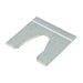 Cale, UNIversal Break-Off 1 1/2 po L x 1 1/2 po l, pour boulon 3/8 po à 21/32 po, épaisseur 0,065 po, largeur de fente 41/64 po, acier à faible teneur en carbone zingué par Spaenaur Inc.