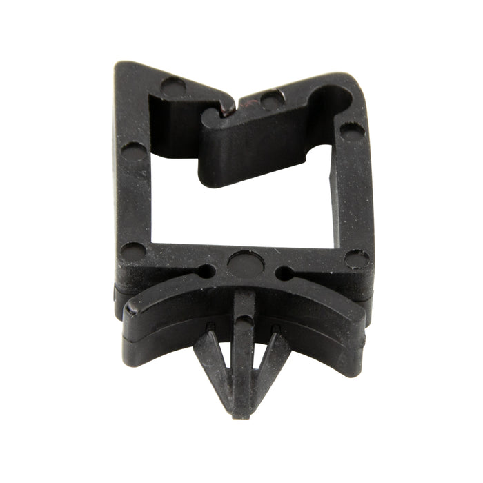 Wire And Cable Holder, Type 2 Top Entry, Latch GAte, for 3/16" Mountng Hole, 23/64" Inside LG x 7/16" Inside Wd, Nylon 6/6 Black by Spaenaur Inc.