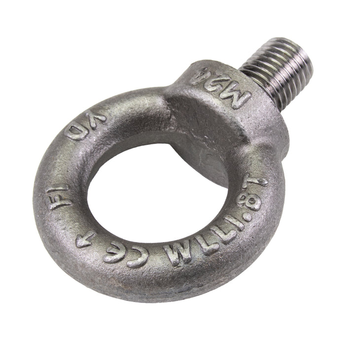 Eye Bolt DIN 580 M24 x 3.00 Coarse THRD Drop forged Heat Treatd Steel Plain DIN 580/ST M24