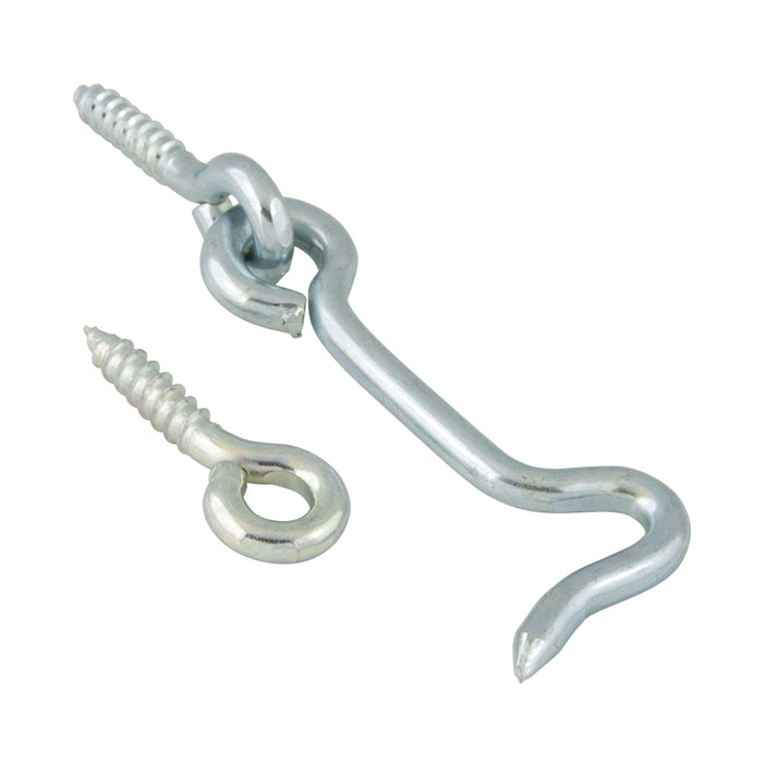 Gate Hook & (2) Eyes .135" Wire DIA x 1-1/2" Length Steel Zinc Plated by Spaenaur Inc.