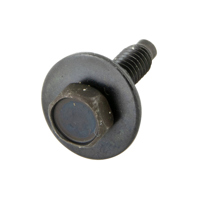 Sems Machine Screw Hex Head W/ 12Mm, OD Flat Washer, M4 X 0.7 Pitch X 16mm Lgth Med, Gr 9.8 Carbon Steel Black, Phosphorate & Oil by Spaenaur Inc.