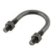 3/8"-16 U-Bolt with Nuts for Pipe Size 1/2" 1" ID x 2-1/4" Inside Length Low Carbon Steel, Black Oxide by Spaenaur Inc.