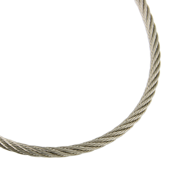 Câble à construction toronnée 7X7, diamètre du fil 3/32 po x 250 pi/bobine, acier inoxydable 302/304, lisse, par Spaenaur Inc.
