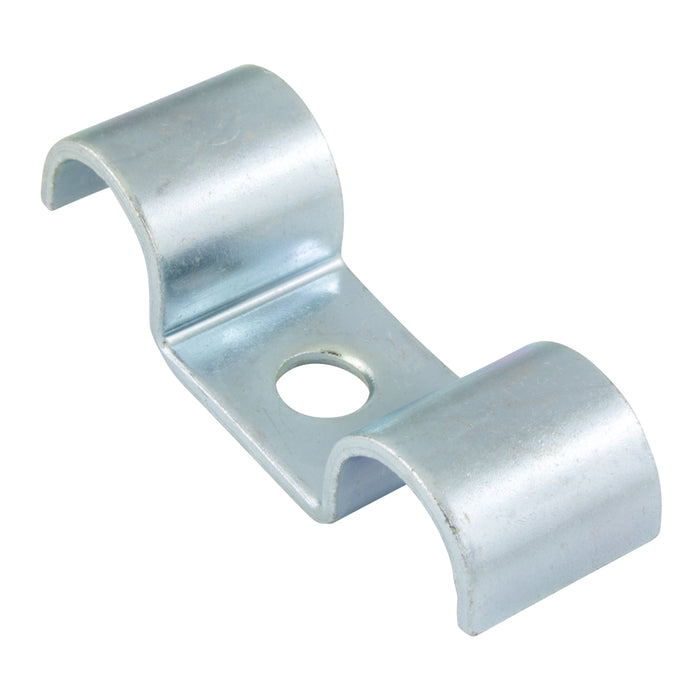 Collier de serrage double standard de type ouvert pour usage moyen, capacité 1/4 po de diamètre, taille de trou 9/32 po, acier zingué par Spaenaur Inc.