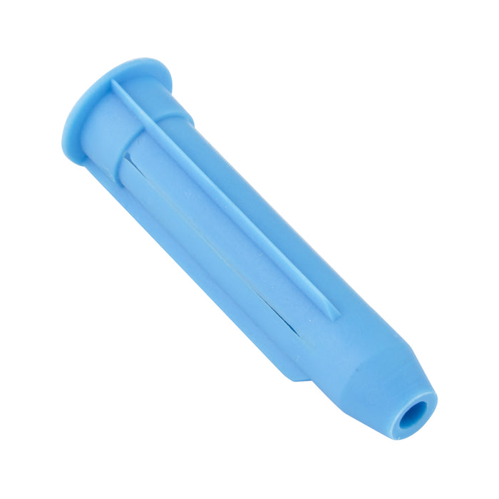 Hollow Wall Parallel-Finned Anchor, "Light Rosett", Nylon Blue, #10-12 Screw Dia x 2-3/16" Length