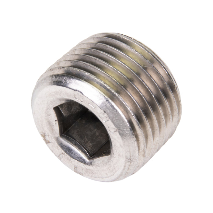 Hex Socket Taper Plug Dryseal 3/4" Taper, 1/4" DIAm x 18 NPTF Length tolerance: .417"-.457" Stainless Steel by Spaenaur Inc.