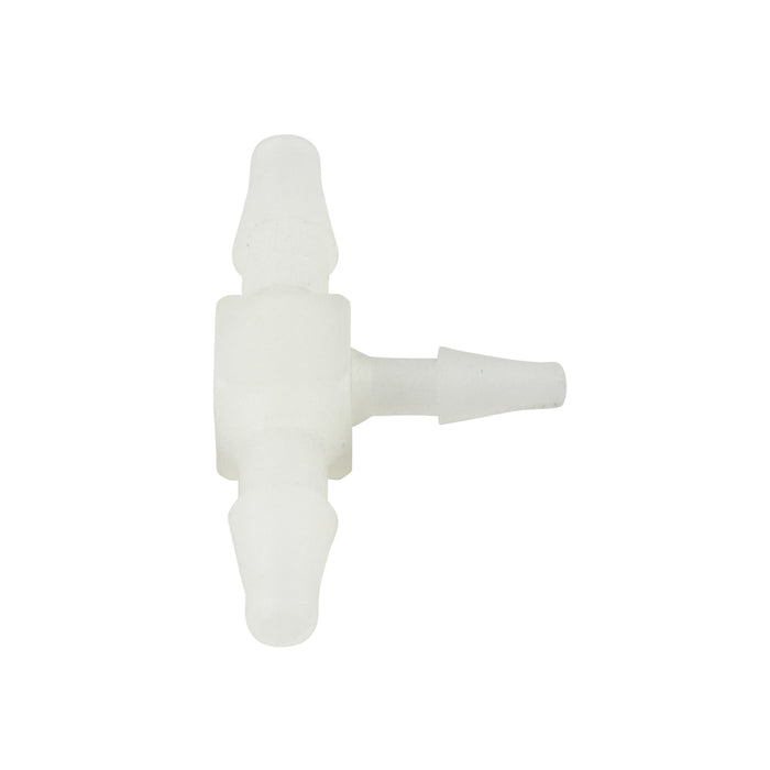Té réducteur miniature cannelé 1/6 po à 1/16 po à 3/32 po de diamètre intérieur, en nylon, par Spaenaur Inc.