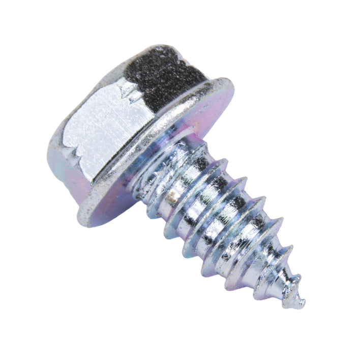 Tapping Screw, Indented Hex Washer Head Unslotted Drive, Type AB, 5/16" x 5/8" Length, Low Carbon Steel Zinc Plated Trivalent Chromate by Spaenaur Inc.