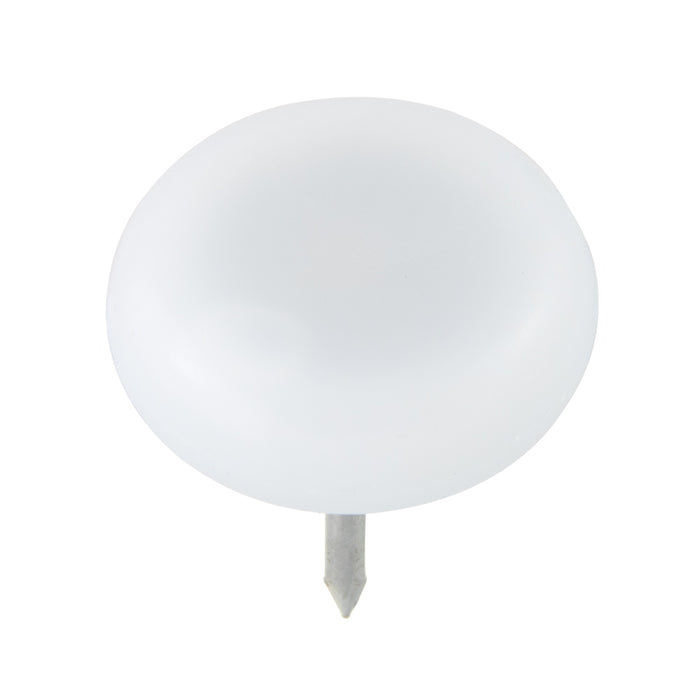 Cushioned Tack Glide 7/8" Base DIA x 5/16" Base THK Non-Marking Polyethylene Base- Natural White, Centre Cushion Black
