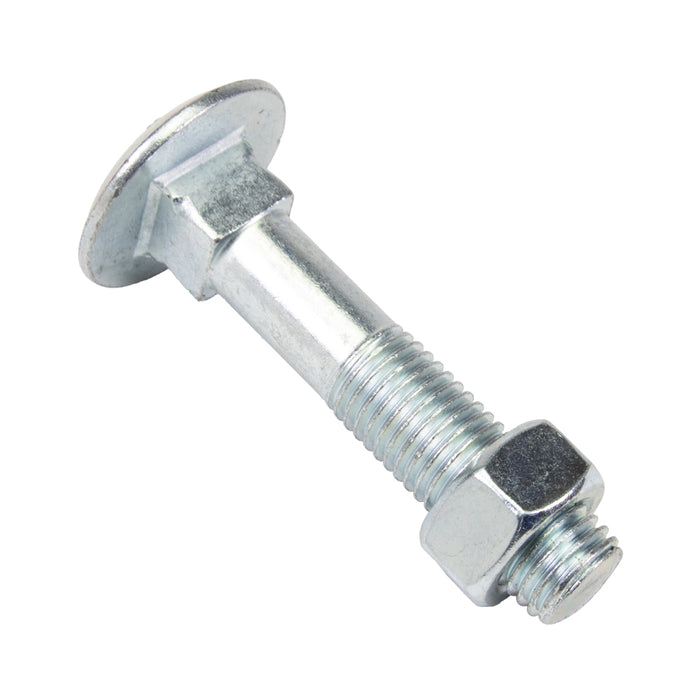 Boulon à tête bombée avec écrou hexagonal DIN 603/555 M16 x 2,00 x 80 mm, acier 4.6, zingué PLTD, DIN 603/555/4.6-ZP M16X80, fabriqué par Spaenaur Inc.