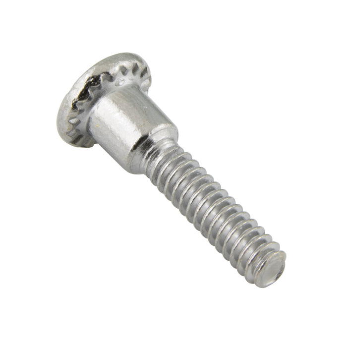 One Way Slot Shoulder Screw #10-24 UNC x 3/4" LONG Brass, Chrome Plated
