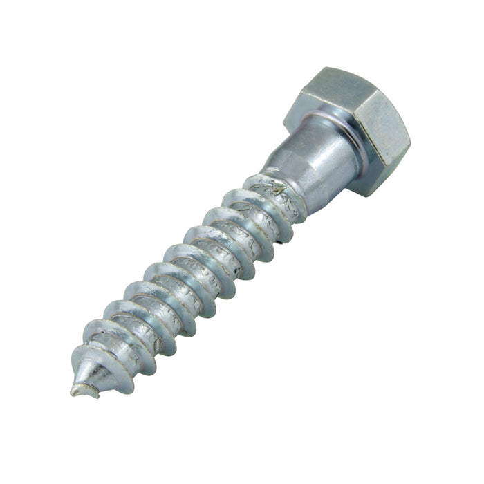 Lag Screw, Hex Head, 3/8" x 3-1/2" Length, Steel Zinc Plated by Spaenaur Inc.