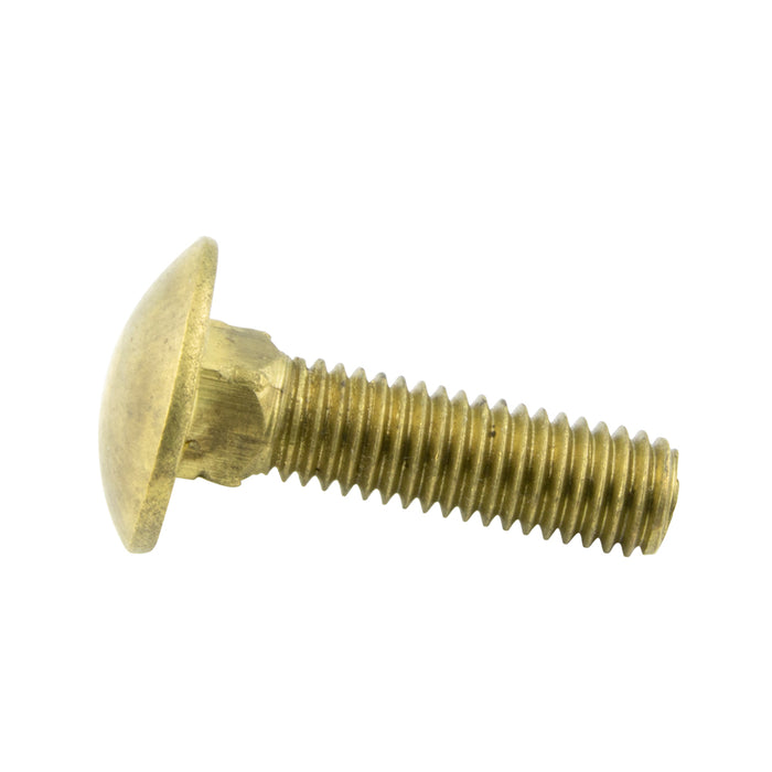 Carriage Bolt DIN 603 No Nut M6 x 1.00 x 30mm Brass Plain DIN 603/BR M6X30 by Spaenaur Inc.