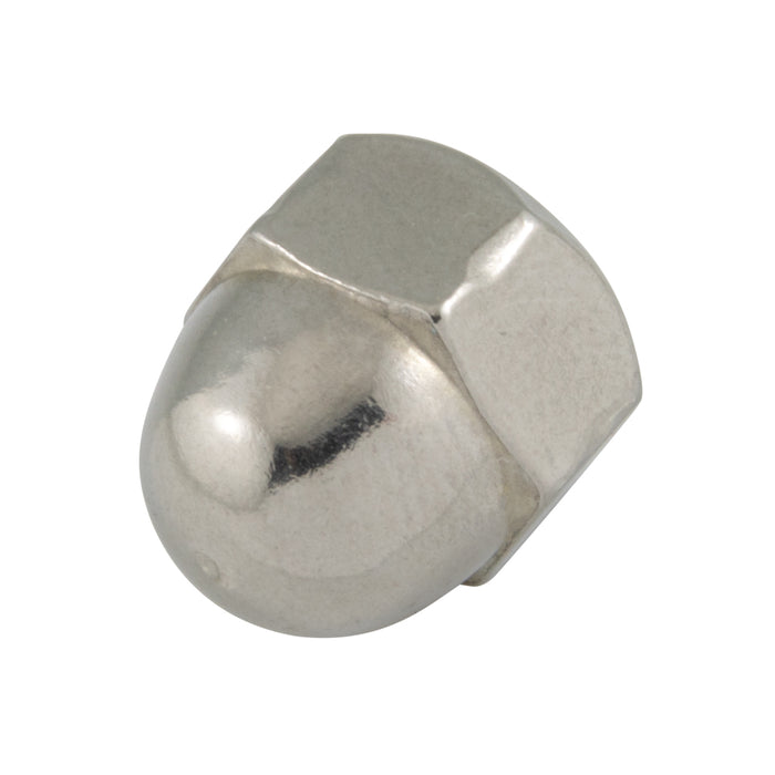 Cap Nut, M4 x 0.70 mm, 7.0 mm WAF, 8.0 mm THK, Stainless Steel , DIN 1587