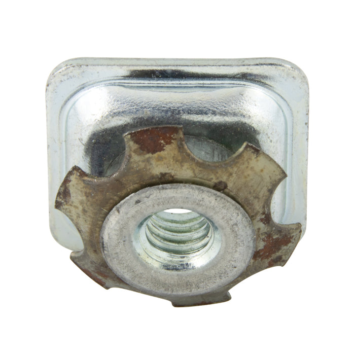 Square Metal Threaded Adaptors 7/8" Tube OD x 16-18 Gauge x 1/4"-20 UNC Steel Zinc Plated by Spaenaur Inc.