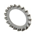 Boulon à rondelle frein à denture externe M3,5 (3,7 ID x 6,9 OD x 0,5 TH) en acier au carbone traité thermiquement, DIN 6798A/ST M3,5, fabriqué par Spaenaur Inc.