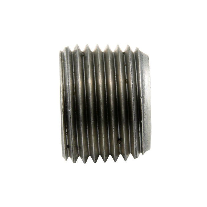 Square Recessed Magnetic Pipe Plug Disc Style Magnet 1/2"-14 NPTF x .60" O/A Nom. LGTH "Ceramic I" Magnet, Steel Body by Spaenaur Inc.