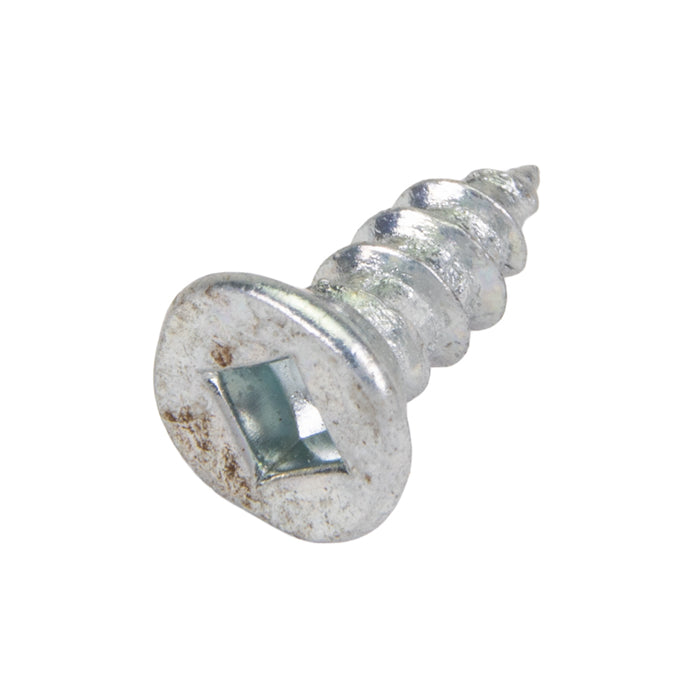 Tapping Screw, Flat Head Square Socket Drive, Type A, #6 x 3/8" Length, Low Carbon Steel Trivalent Zinc Plated by Spaenaur Inc.