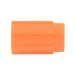 Capuchon tubulaire nervuré 3/8 po de diamètre intérieur x 3/4 po de longueur intérieure Polyéthylène basse densité Couleur orange par Spaenaur Inc.