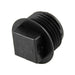 Bouchon fileté pour tuyau, tête carrée à bride 1/8 po-27 NPT, polyéthylène haute densité, couleur noire, par Spaenaur Inc.