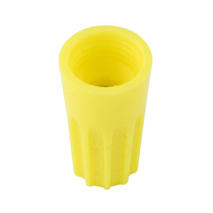 Twist-On Nylon Wire Nut with Steel Insert Zinc PLTD 5 or 6 x #18, 2 - 2 x #14, 2 x #12 Nylon Yellow by Spaenaur Inc.