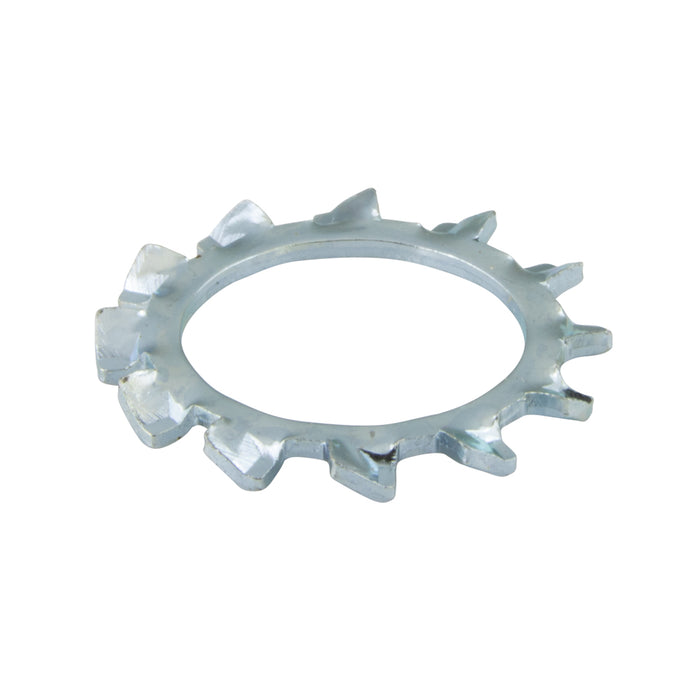 External tooth (Flat) Lockwasher Bolt Size #6,.320-.305"OD x .019"TH Carbon Steel Heat Treated Zinc Plated ANSI B18.21.1