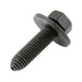 Sems Machine Screw Indented Hex Hd, With 1" OD Flat Washer, Dog Point, 3/8"-16 UNC X 1 3/16" Length, Low Carbon Steel, Phosphate & Oil by Spaenaur Inc.