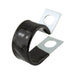 Double Tube Clamps - Closed Type 3/8" Tube DIAs., .781" C to C Steel Zinc W/Clear Chromate Black Vinyl (PVC) Cushion by Spaenaur Inc.