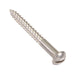 Wood Screw, Round Head, Slotted, #8 x 1/2" Length, Stainless Steel, ASME/ANSI B18.6.1 by Spaenaur Inc.