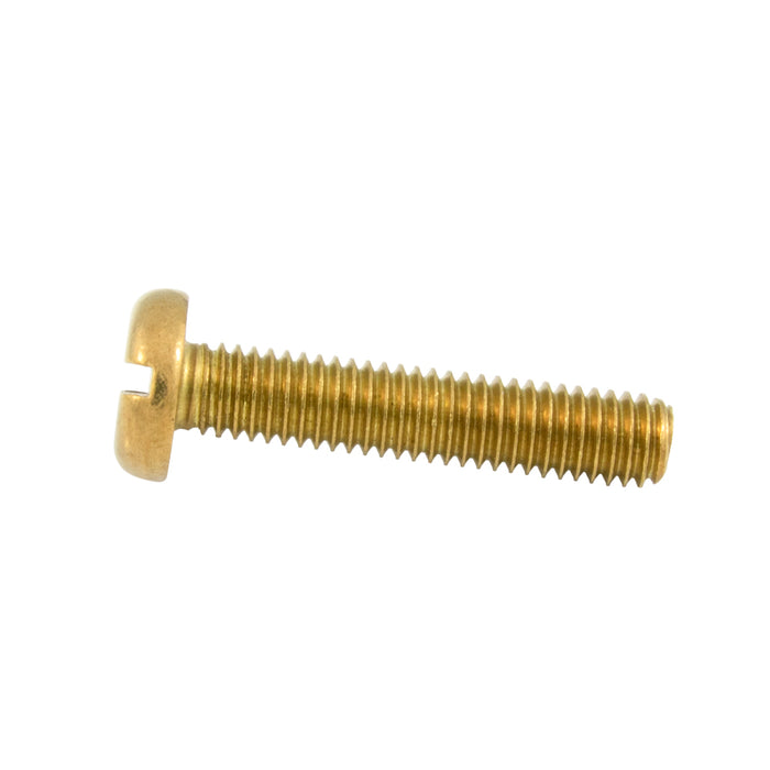 Pan Slot Head Machine Screw #8-32 UNC x 7/8" LONG Brass ANSI B18.6.3-1972