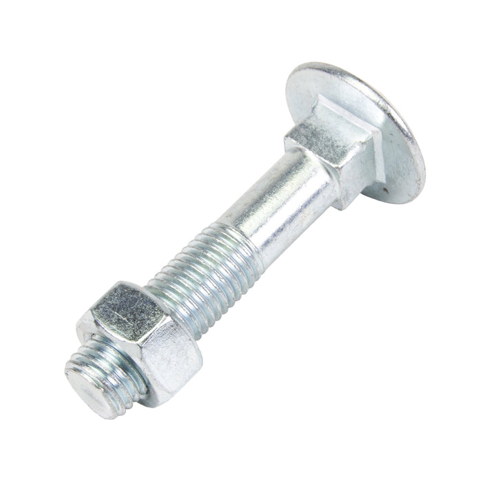 Boulon à tête bombée avec écrou hexagonal DIN 603/555 M16 x 2,00 x 80 mm, acier 4.6, zingué PLTD, DIN 603/555/4.6-ZP M16X80, fabriqué par Spaenaur Inc.