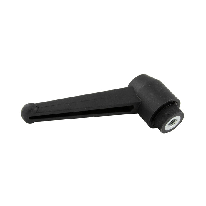 Indexed Clamping Lever, Female 4.73" Length, 3/8"-16 Thread 2.76" Overall Height Thermoplastic Black, Metal Insert by Spaenaur Inc.
