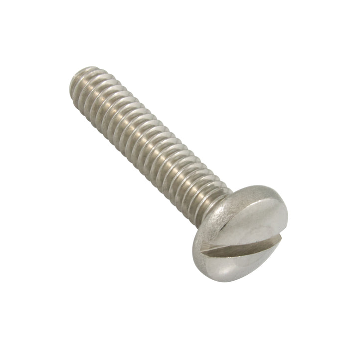 Machine Screw, Binding Head, Slotted Drive, #2-56 UNC x 1/2" Length, Stainless Steel