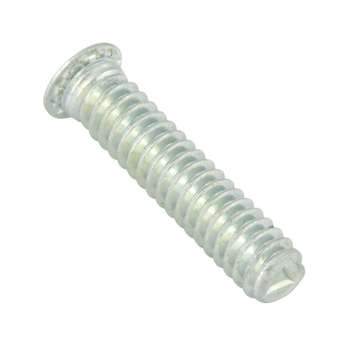 Goujon auto-serrant n° 10-24 UNC x 7/8" LGTH en acier au carbone traité thermiquement, zingué transparent, conforme à la norme ASTM B633-85, fabriqué par Spaenaur Inc.