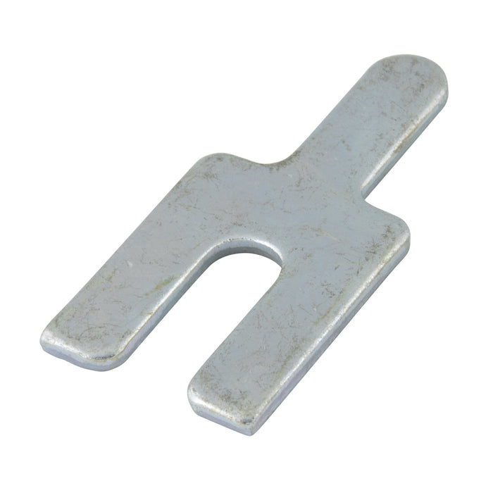 Fender Tab Shim, for Buick '65-'73, 2-7/16" LG x 1 1/8" W., 1/8" THK, 3/8" Slot Width, Low Carbon Steel Zinc Plated