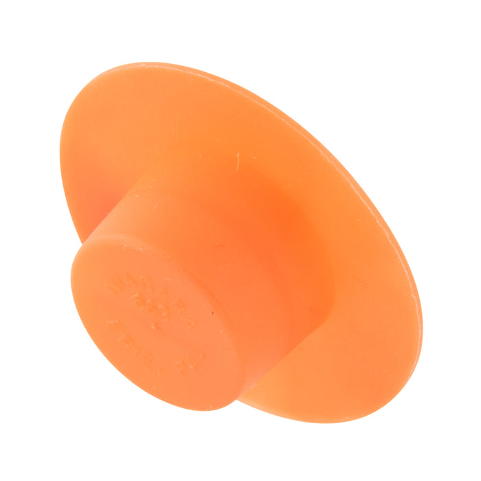 Pull Plug Wide Flange 1 1/2 x 1/2 Low Density Polyethylene Colour orange by Spaenaur Inc.