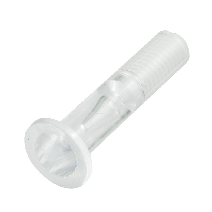 Molded Threaded Plastic Post Unslotted, 7/32" O.D. Barrel #8-32 UNC x 5/8" LG Under Head Cellulose Acetate Butyrat, Clear