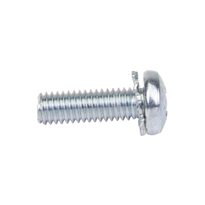 "Sems" Machine Screw, Phillips Pan Head With Ext Tooth Lockwasher, #10-32 X 5/8" X 3/8" Washer Od, Low Carbon Steel Zinc Plated by Spaenaur Inc.