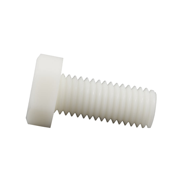 Hex Head Cap Screw 1/4"-20 UNC x 1" LG Nylon 6/6 Natural Colour by Spaenaur Inc.