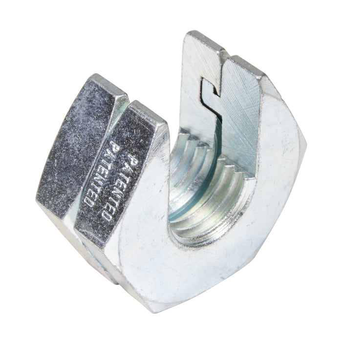 Écrous de blocage à enfiler Sae 1/2"-13 UNC (1 1/16"AF x 5/8" THK) 1018 Acier laminé à froid Zingué brillant par Slip-on®