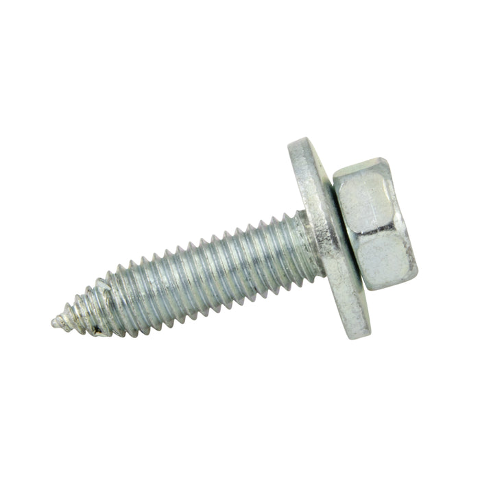 Sems Machine Screw Hex Head With, 17.0mm OD Washer Head, Ca Point, M6.3 X 1.00 Pitch X 25mm Length, Low Carbon Steel, Zinc Plated by Spaenaur Inc.