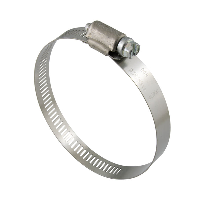 Collier de serrage, 2 3/4 po nom. x plage de diamètre intérieur 2 5/16 po à 3 1/4 po, entièrement en acier inoxydable, par Spaenaur Inc.