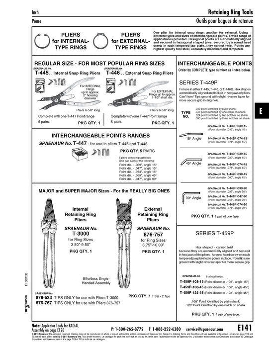 Interchangeable Points (Pair) 45 Degree Angle