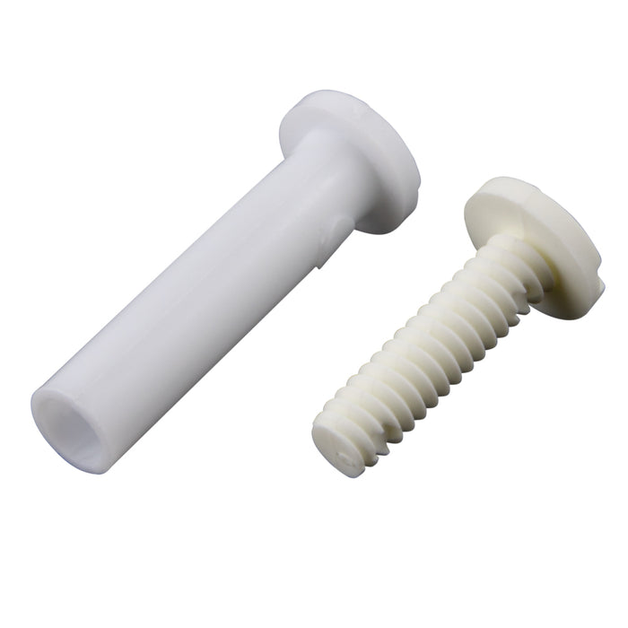 Binder Post & Screw (Nylon), Slot Head, Rapid Assembly, .240" DIA x 1/2" LG Polyethylene Post/Nylon Screw Black