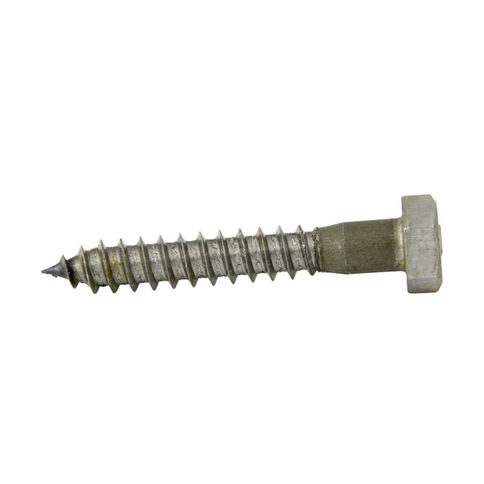 Lag Screw, Hex Head, 3/8" x 2", Steel Plain, ASME/ANSI B18.21.1